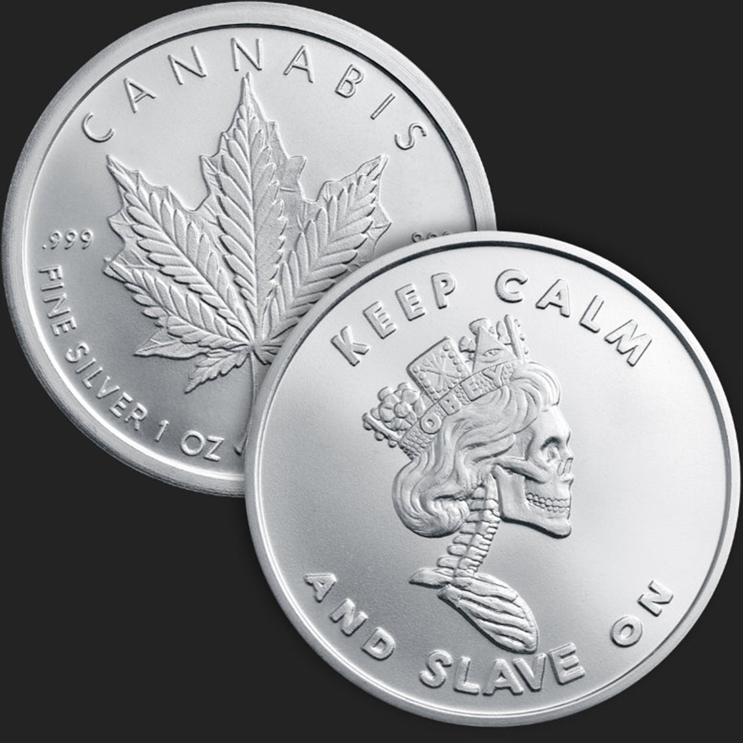 1 oz Silver GSM Silver Shield Slave Queen keep