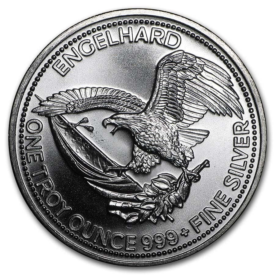 1 oz Silver Engelhard Prospector 1986 Round