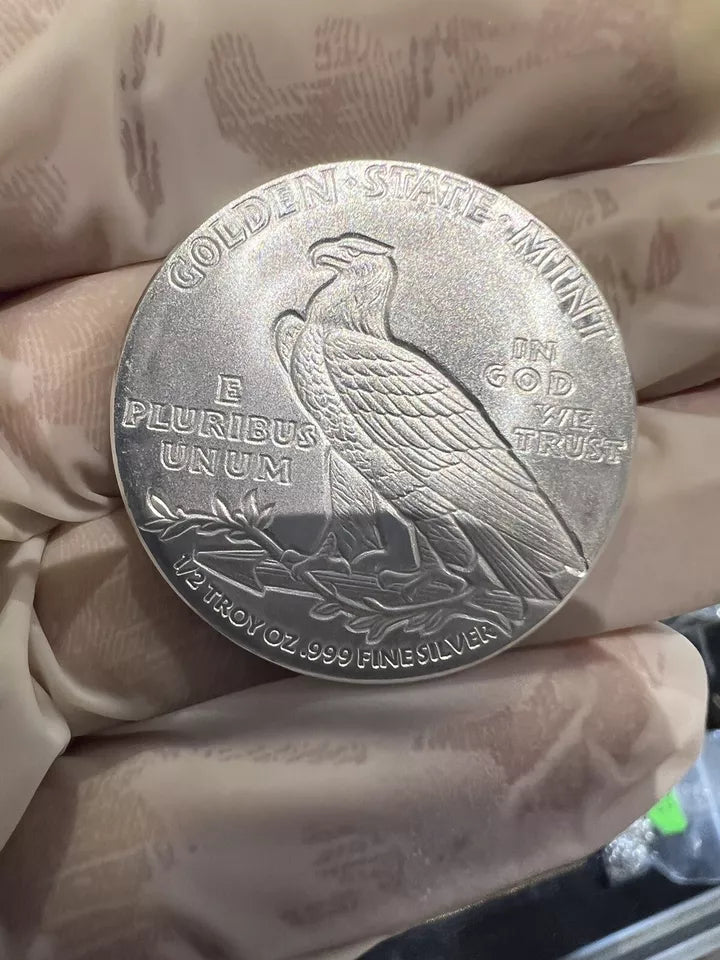 1/2 oz Silver GSM Incuse Indian Round