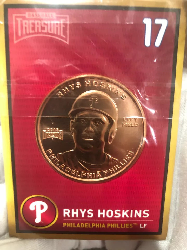 Rhys Hoskins 2018 Baseball Treasure MLB Coins Copper Phillies FD3216