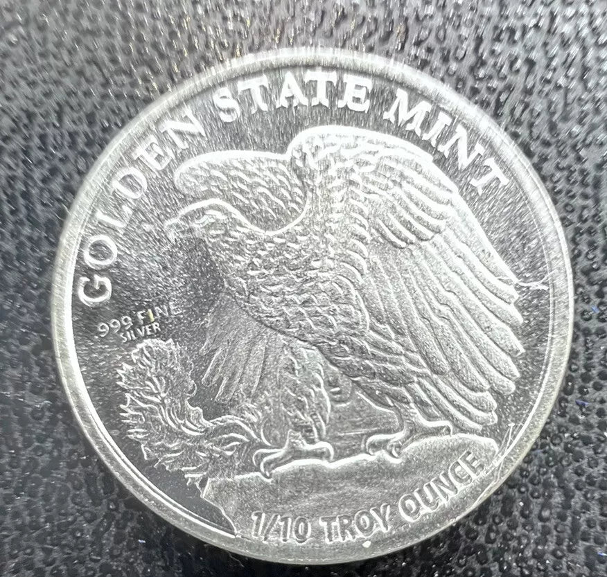 TUBE OF 50 X 1/10 oz Silver GSM Walking Liberty Round