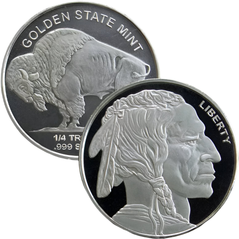 TUBE OF 20 X 1/4 oz Silver GSM Buffalo Round