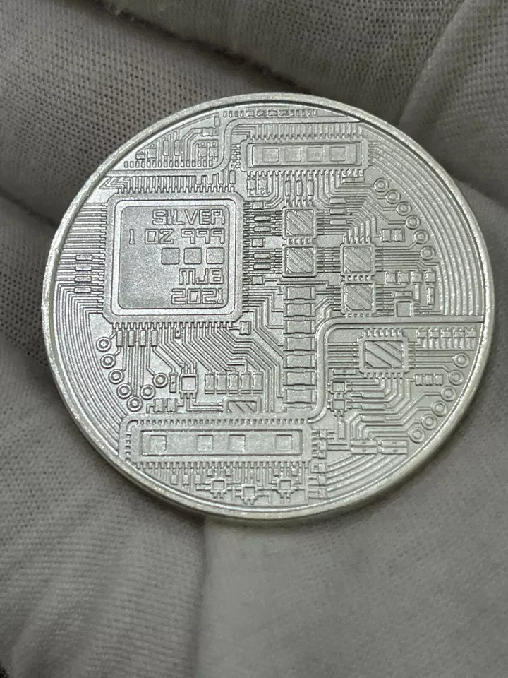 1 oz Silver Dogecoin Shiba Inu Motherboard Blockchain
