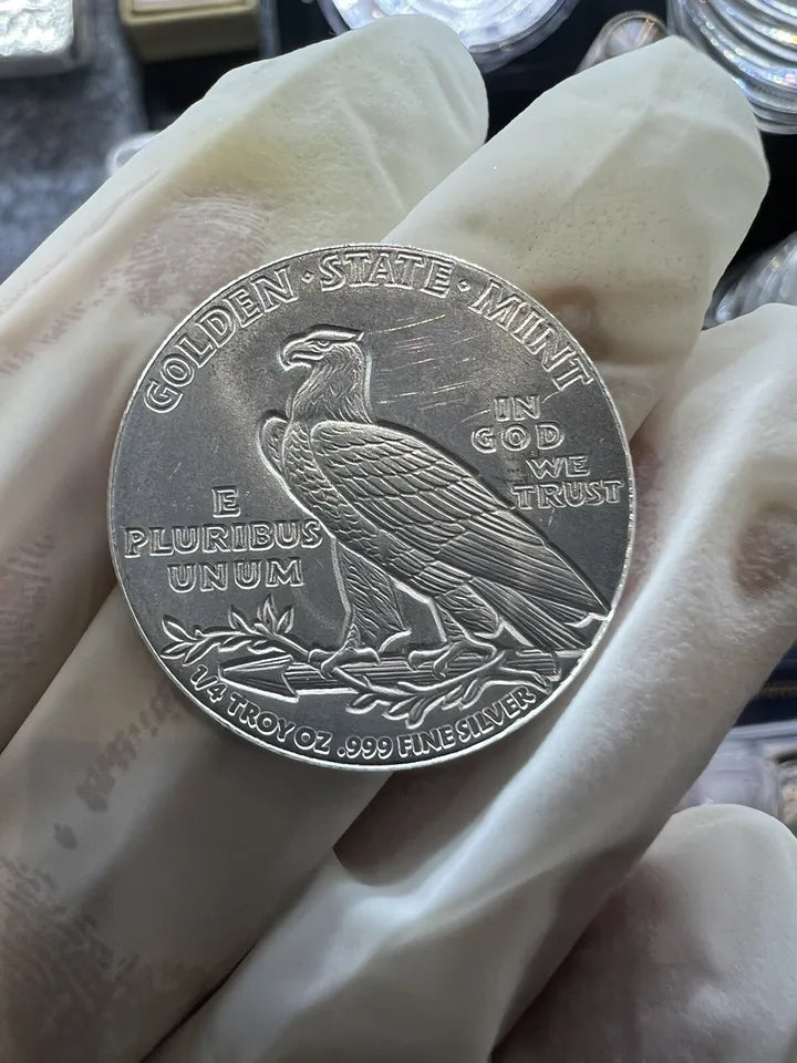 1/10 oz Silver GSM Incuse Indian Round