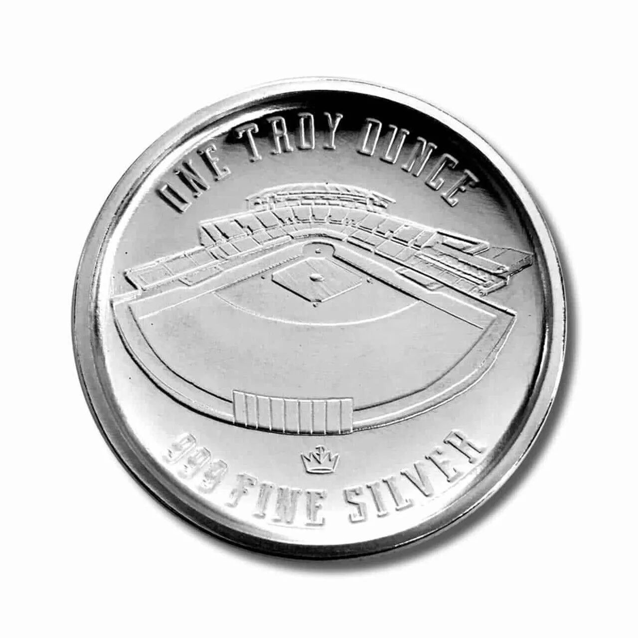 1 oz Silver Curved Dome Baseball in a Capsule & Custom Box