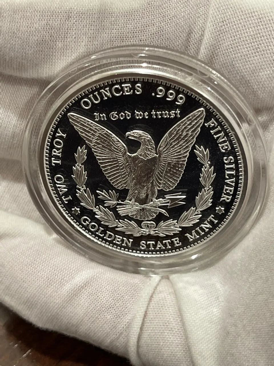 2 oz Silver Morgan Round Dollar Replica