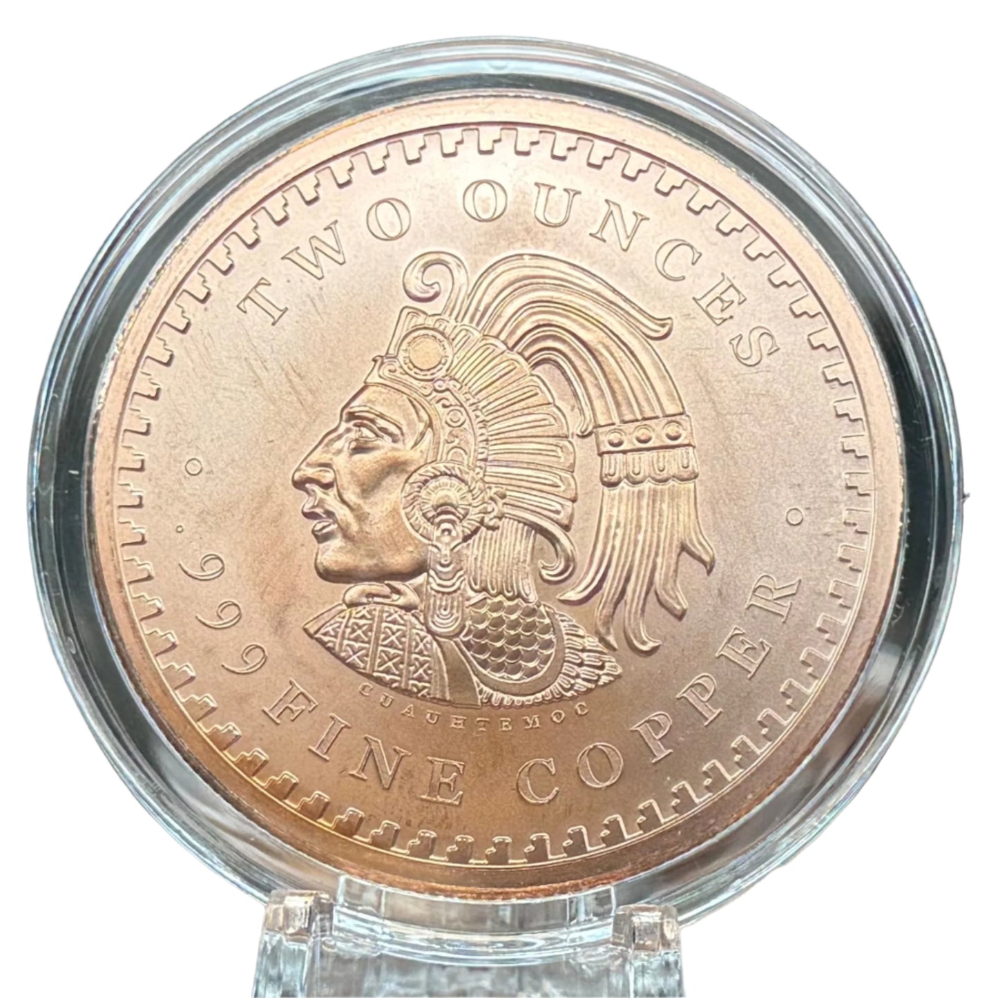 TUBE OF 25 X 2 oz Copper Aztec Calendar Authentic