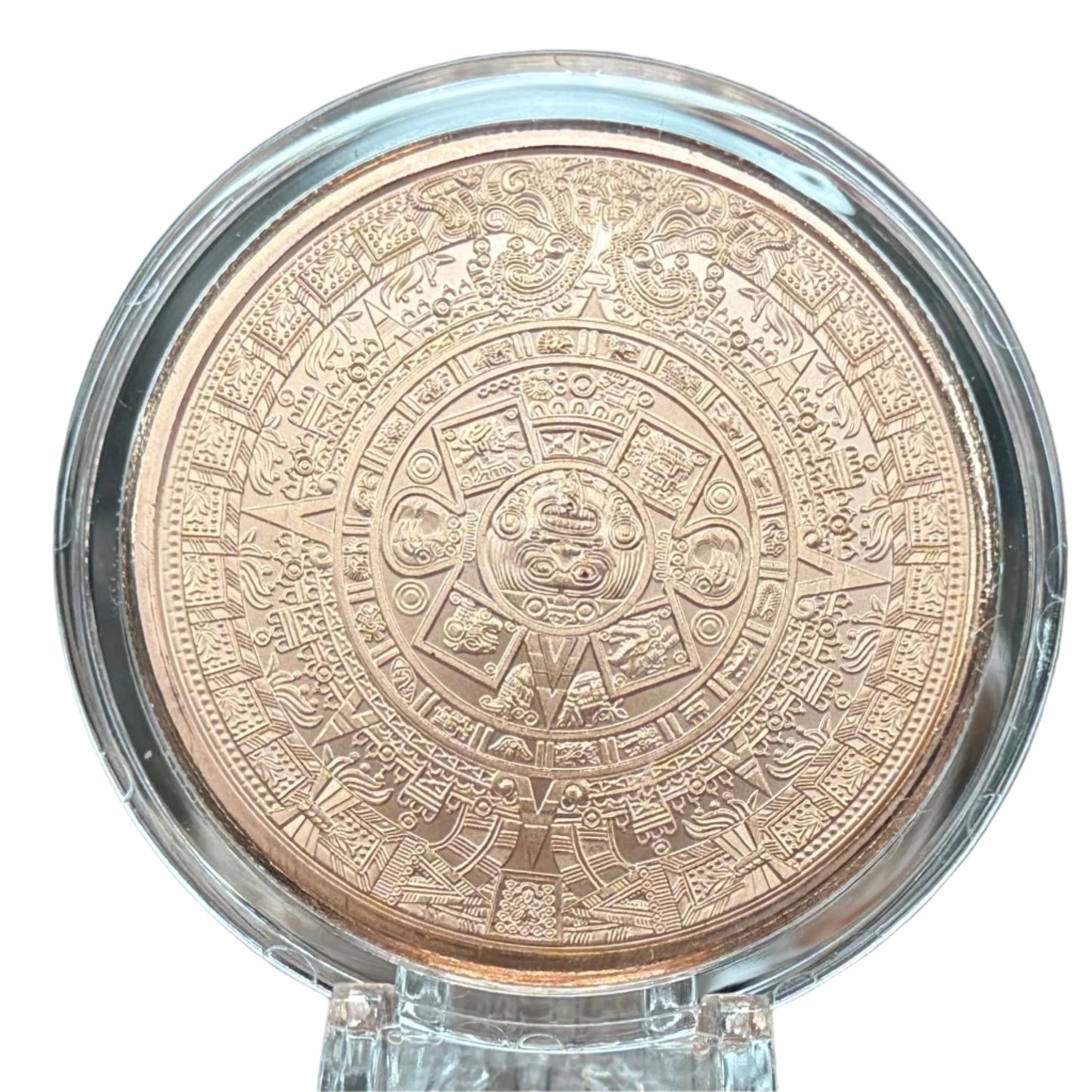 TUBE OF 25 X 2 oz Copper Aztec Calendar Authentic