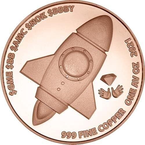1 oz Copper Wall Street Bets To The Moon