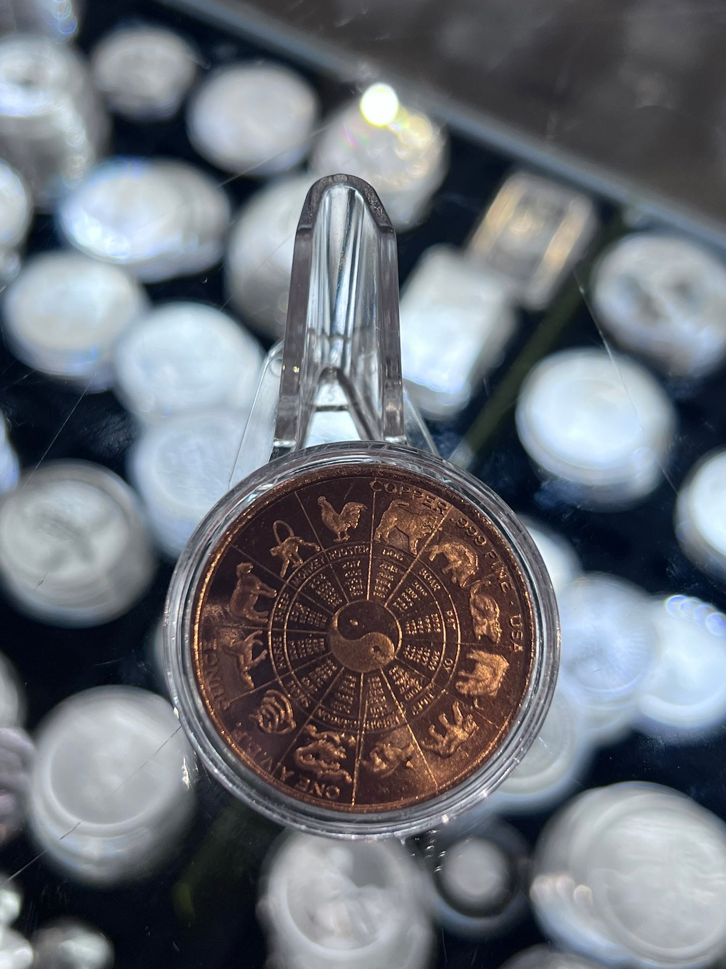 1 oz Copper Zodiac Aquarius Round
