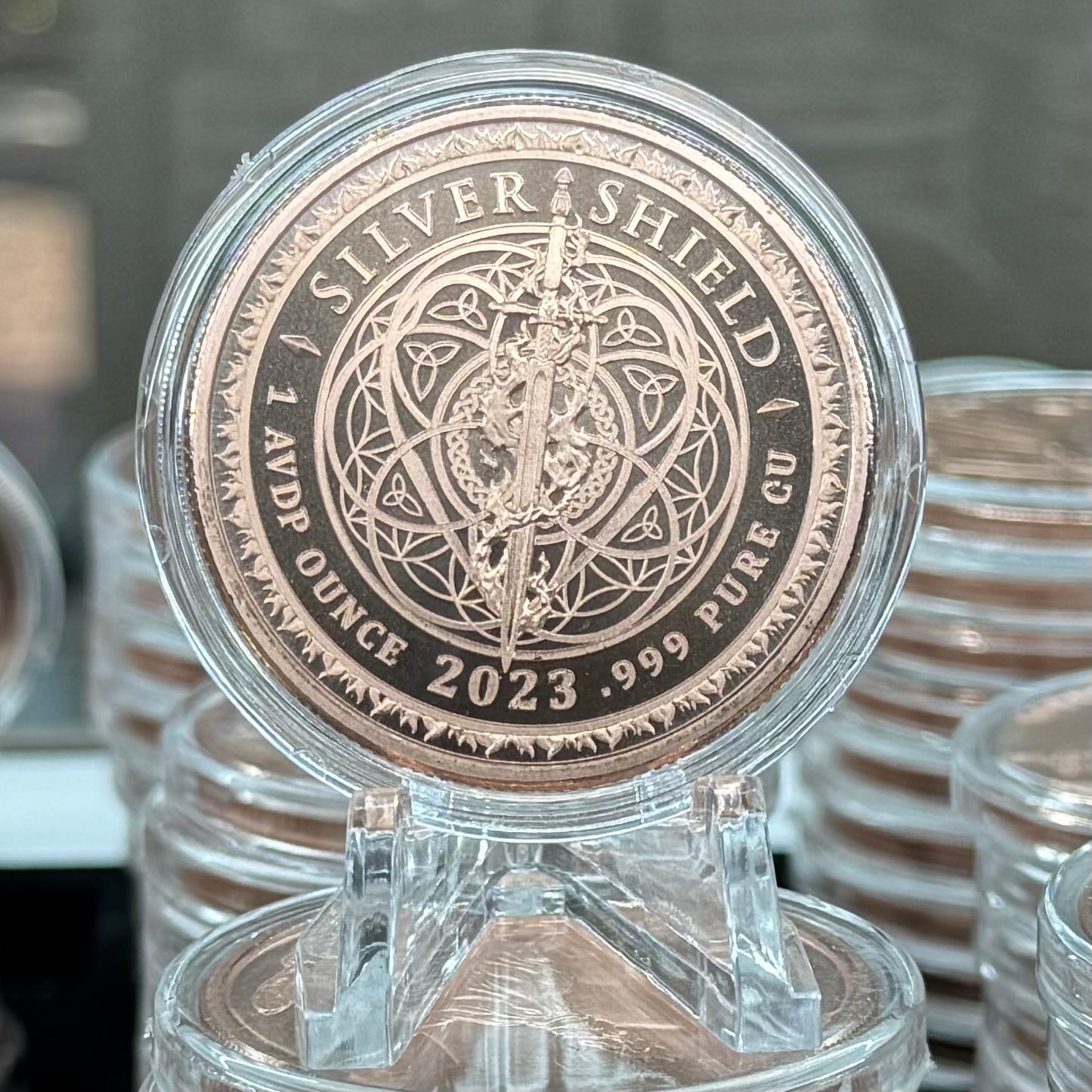 1 OZ CANNABIS ROUND .999 Pure Fine Copper BU RANDOM DATE Silver Shield