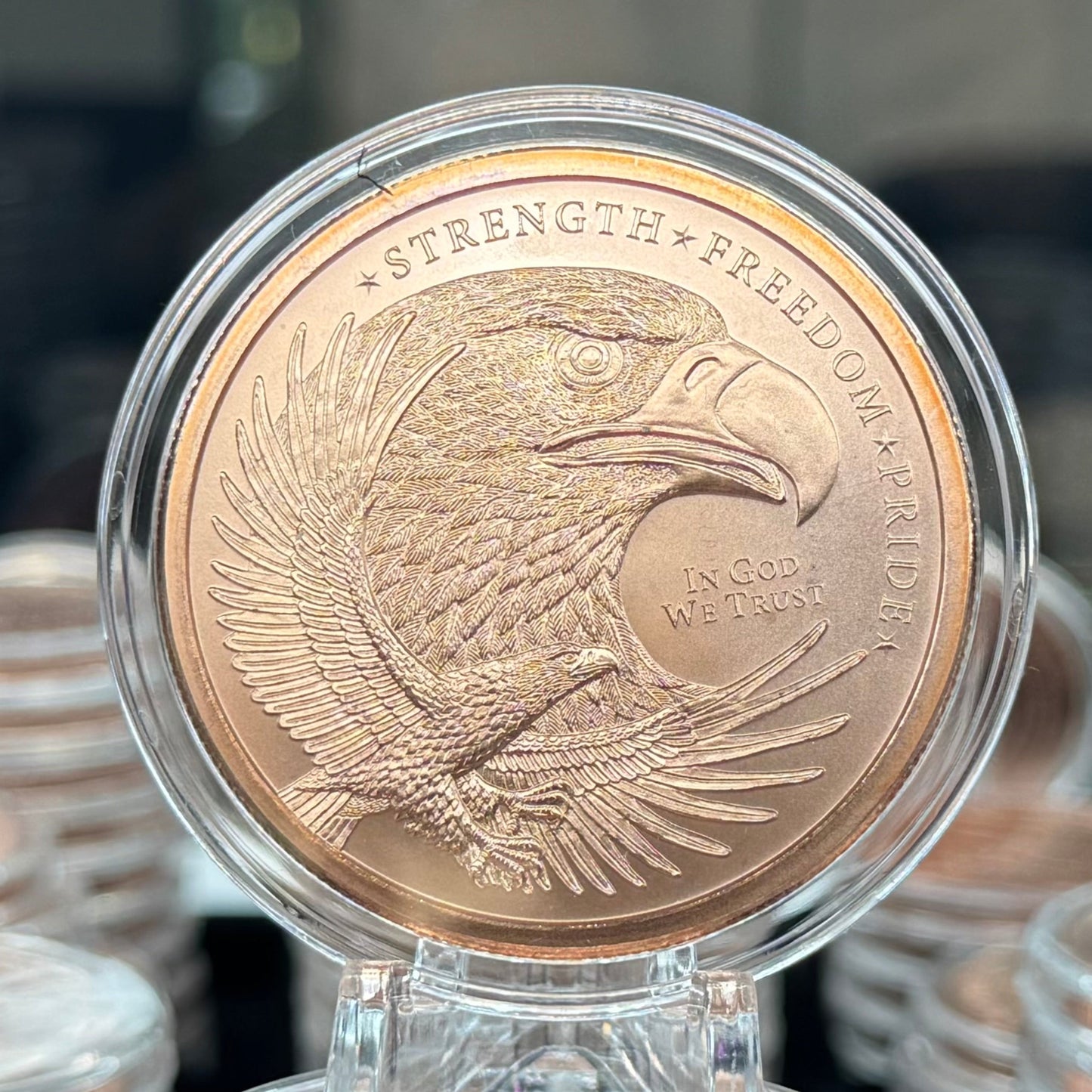 TUBE OF 25 X 2 oz Copper Double Eagle Strength Freedom & Pride