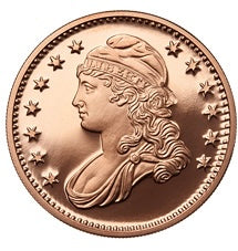 TUBE OF 20 X 1 oz copper Liberty Bust / WINGS IN A CAPSULE