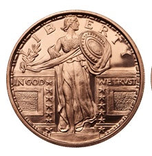1 oz copper standing liberty / wings