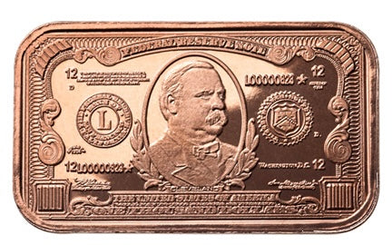 TUBE OF 20 X 1 oz copper bar $1000 banknote / 1000