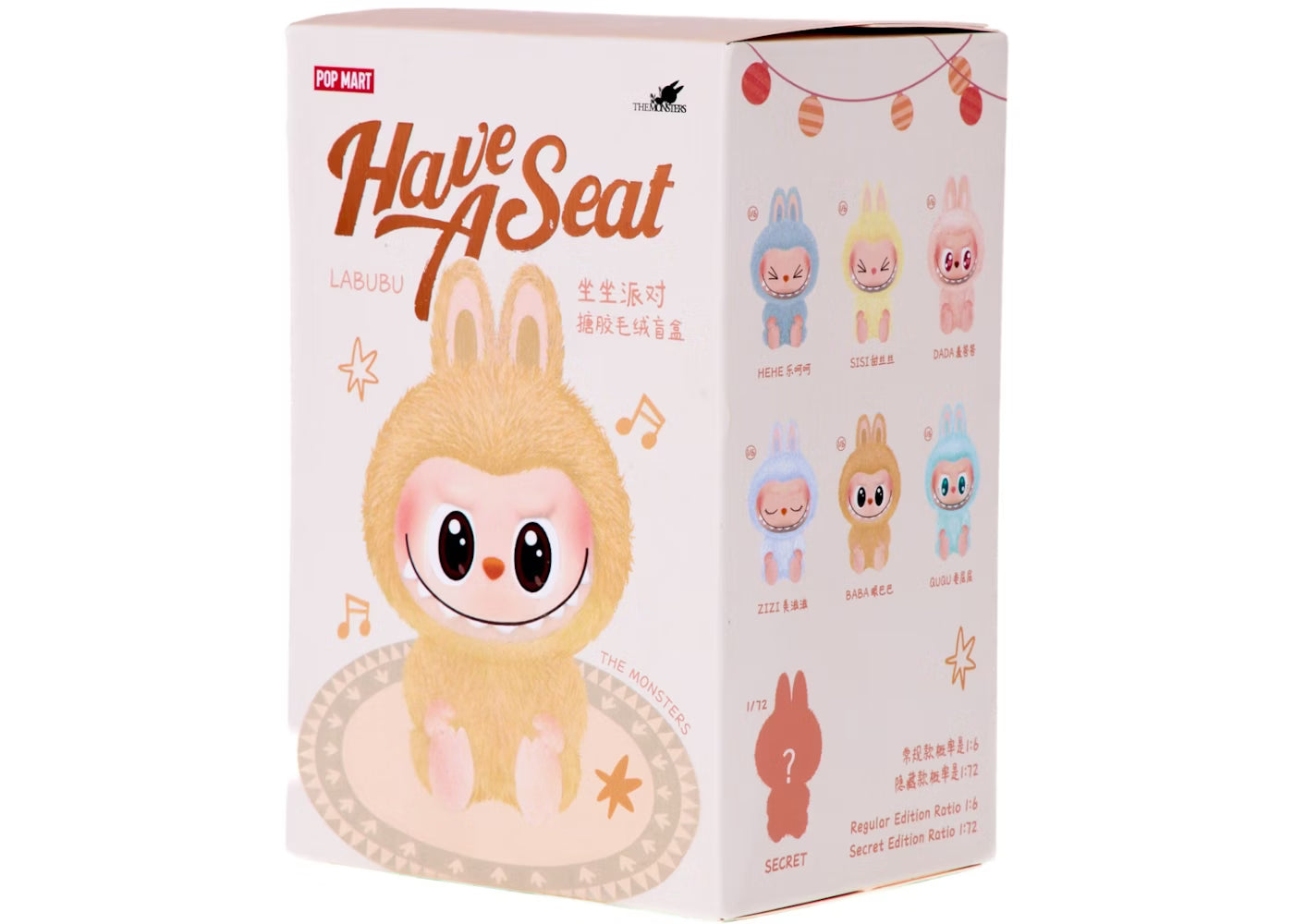 1 x THE MONSTERS - Have a Seat Vinyl Plush Blind Box