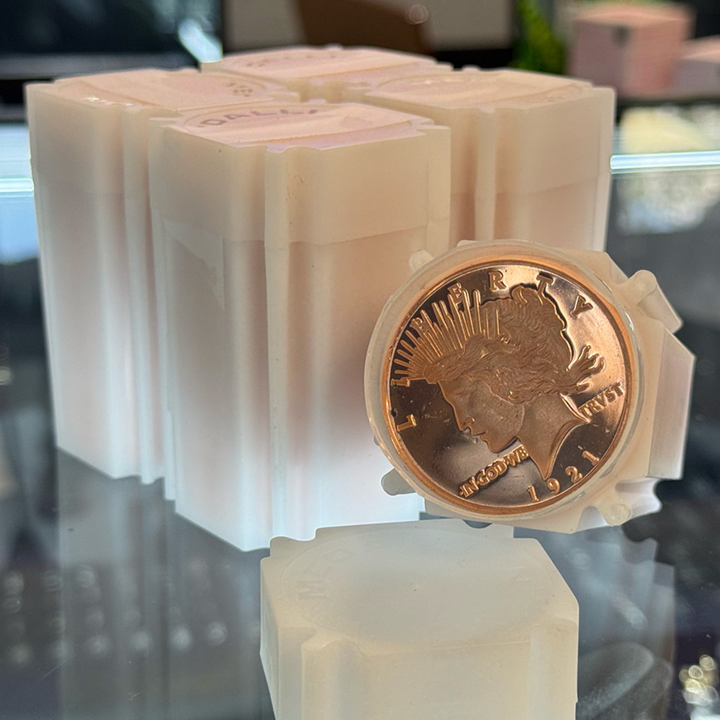 LOT OF 100 X 1 oz copper peace dollar liberty/ eagle rev