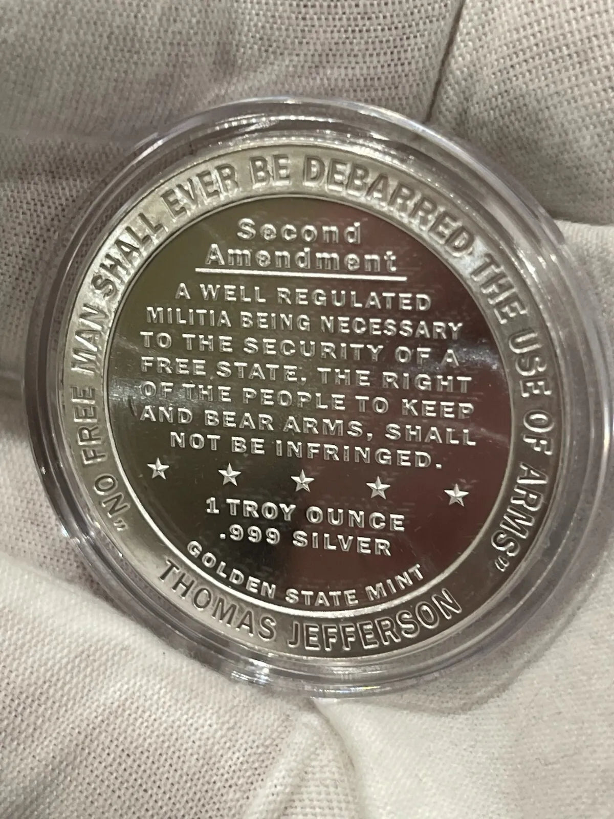 1 oz Silver GSM Second Amendment Round