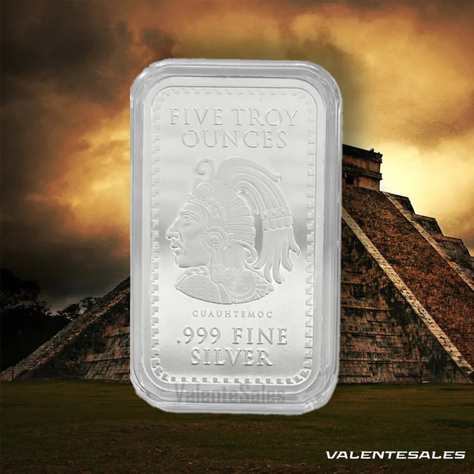 5 oz Silver GSM Aztec Calendar Bar
