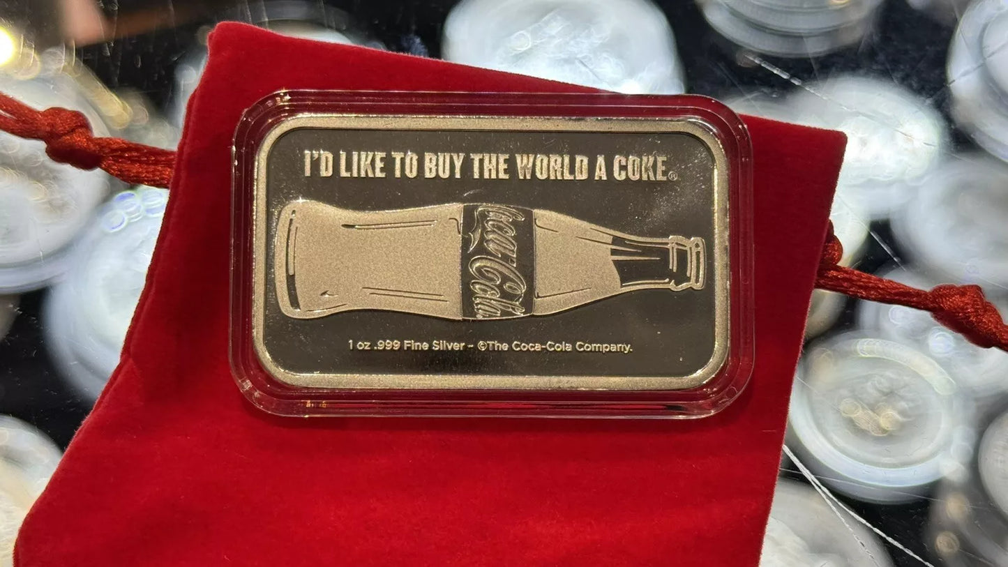 1 oz Silver Coca-Cola Bar
