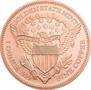 LOT OF 100 X 1 OZ Saint-Gaudens .999 FINE COPPER ROUND