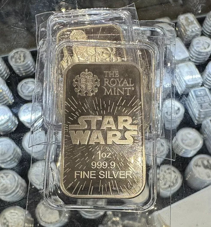 1 oz Silver Star Wars Light Side UK Royal Mint Sealed Bar