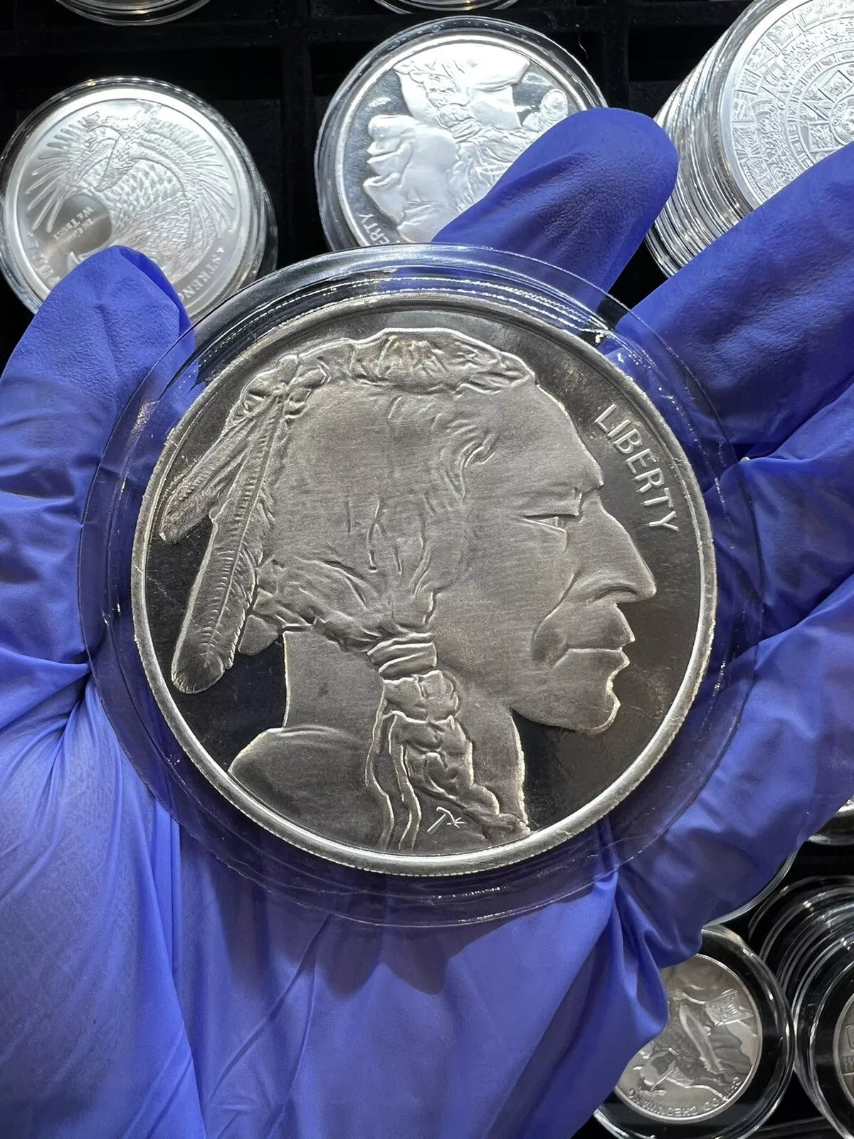 5 oz Silver SilverTowne Buffalo Mint Sealed Round