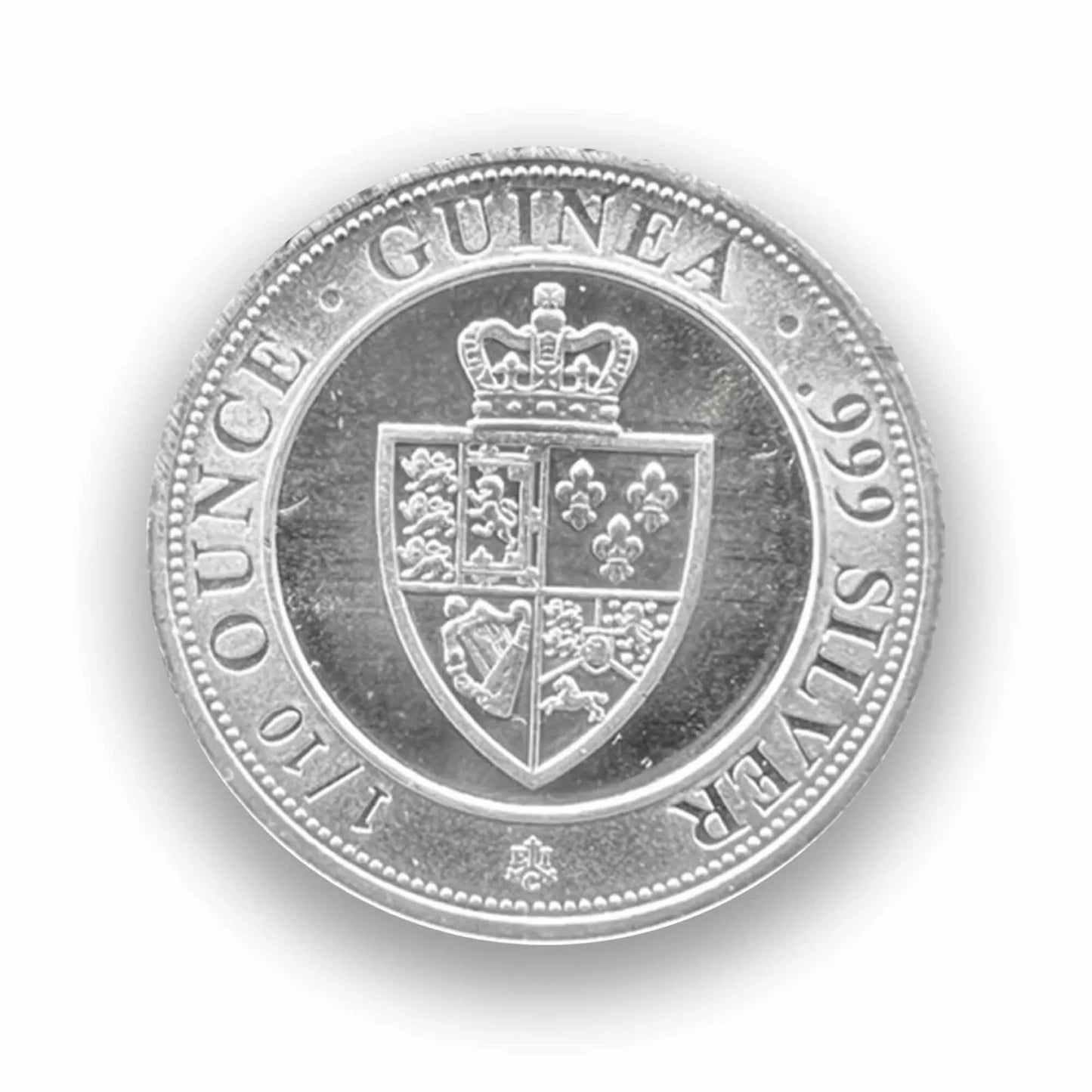 1/10 oz Silver St. Helena Silver Spade Guinea Shield Round