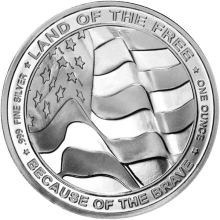1 oz Silver United States Navy Land Of The Free Round