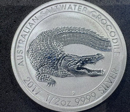 1/2 oz Silver Australian Saltwater Crocodile Round