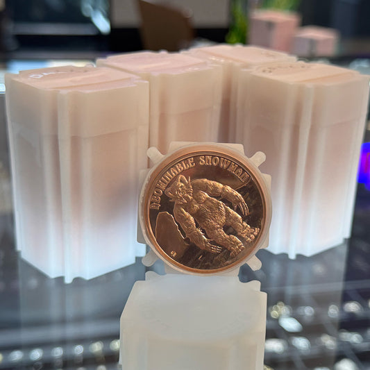 LOT OF 100 X 1 oz copper abominal snowman/ cryptid