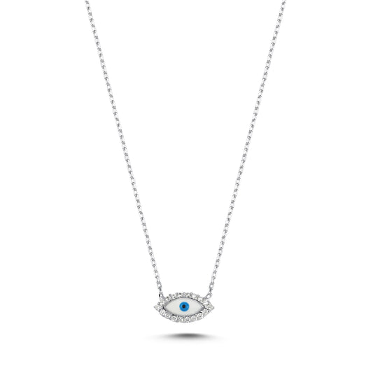Enamel Evil Eye Necklace