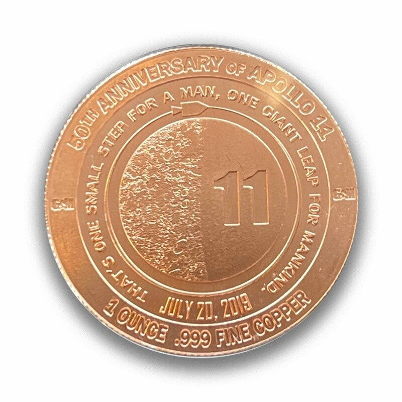 1 oz  Copper  Apollo 11 50th Anniversary Round