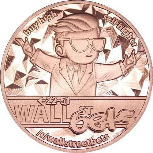 1 oz Copper Wall Street Bets To The Moon