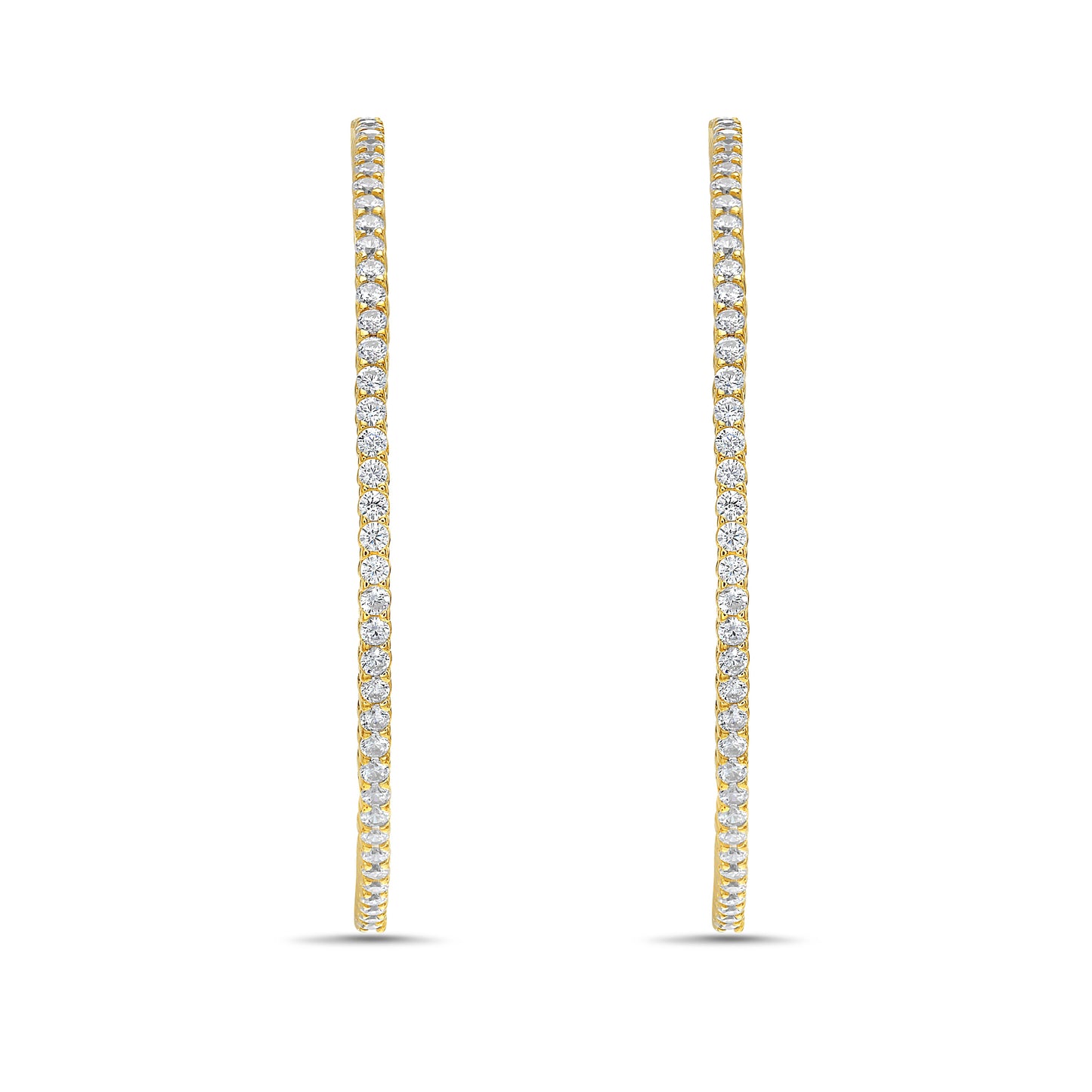 Rebecca Hoop Earrings in 14K Yellow Gold Plated
