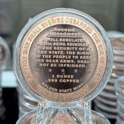 LOT OF 100 X 1 oz Copper Second Amendment GSM