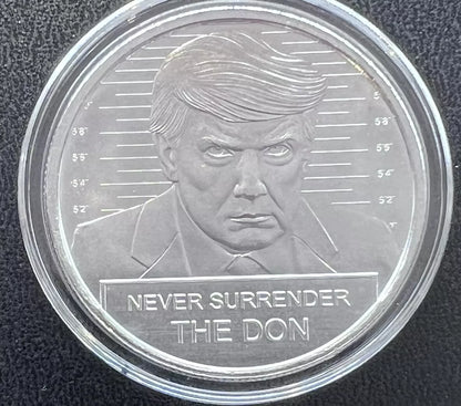 1 oz Silver Trump Never Surrender The Don Round