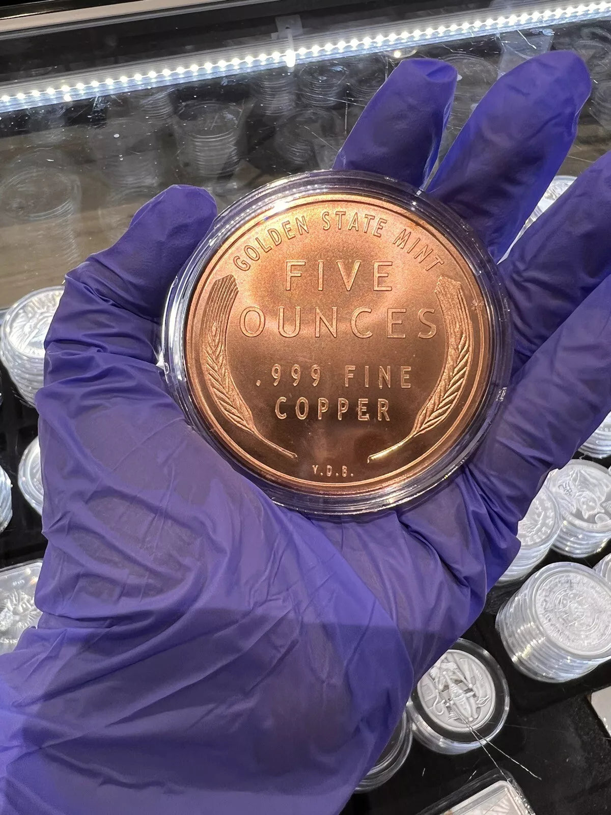 5 oz Lincoln Wheat Cent 999 Fine Copper Round in a Air-tite capsule