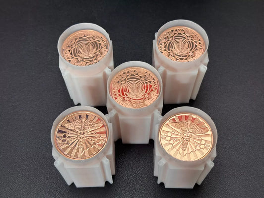 LOT OF 100 X 1 oz copper Cannabis Pot Grass / caduceus with thc
