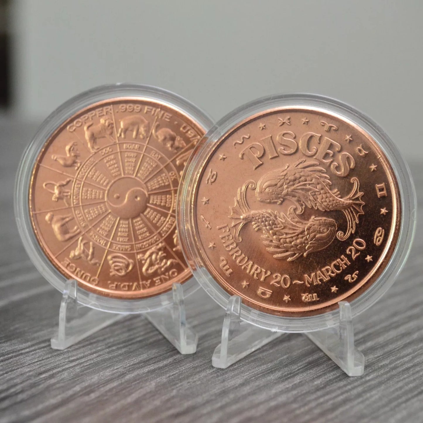 1 oz Copper Zodiac Pisces