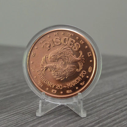 1 oz Copper Zodiac Pisces