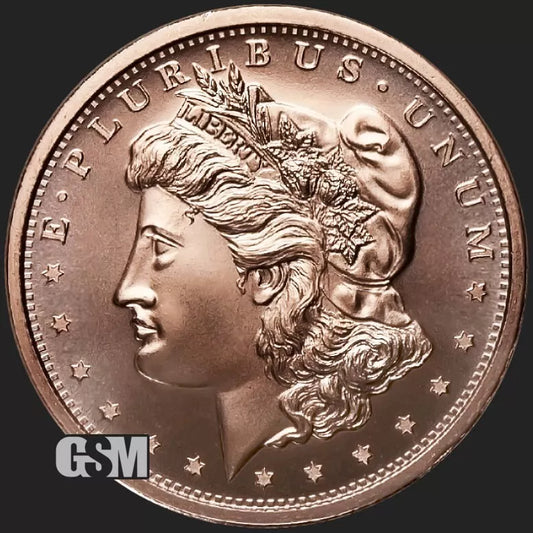 TUBE OF 20 X 1 oz Copper Morgan Dollar GSM