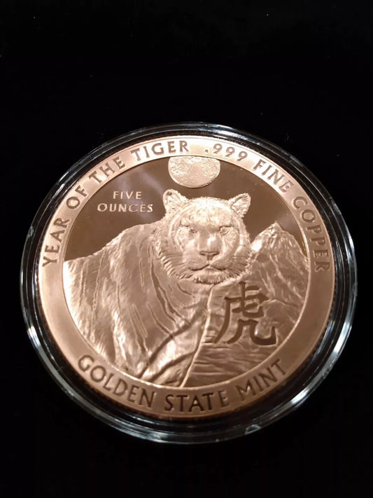 TUBE OF 20 X 5 oz Copper Year Of The Tiger