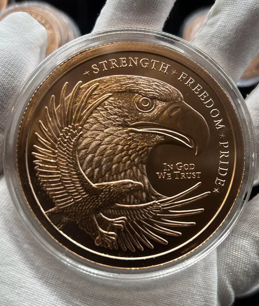 TUBE OF 20 X 5 oz Copper Double Eagle Strength Freedom & Pride