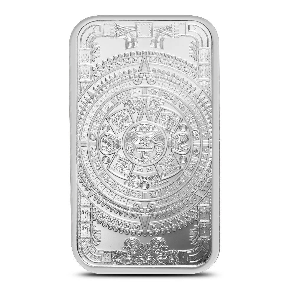 1 oz Silver Aztec Calendar Bar