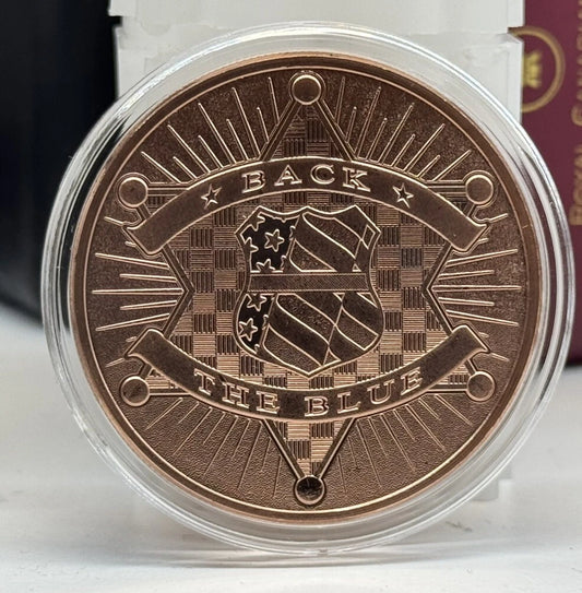 1 oz copper Back the Blue / wings