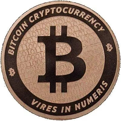 1 OZ BITCOIN COPPER ROUND 1 Oz .999 Pure Fine Copper BU GSM