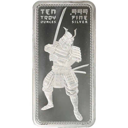 10 oz Silver Samurai Warrior Bar