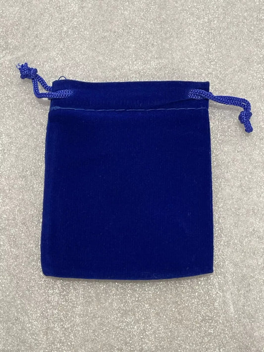 Blue Velvet Bag For 5 oz Round