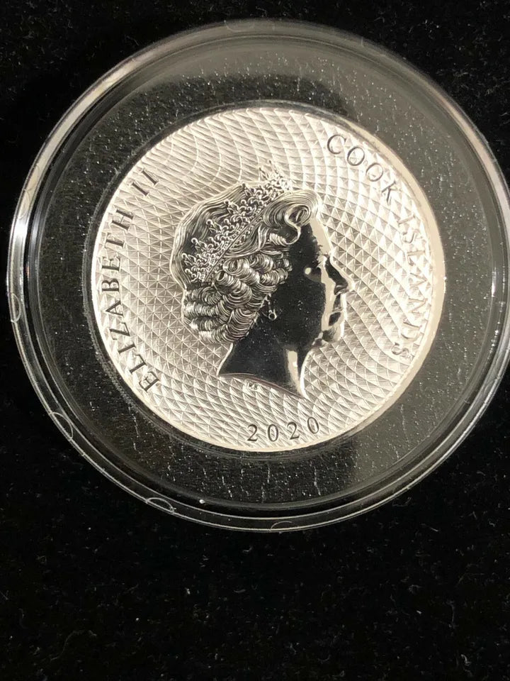 2 oz Silver Cook Islands Bounty Ship 2020 Round